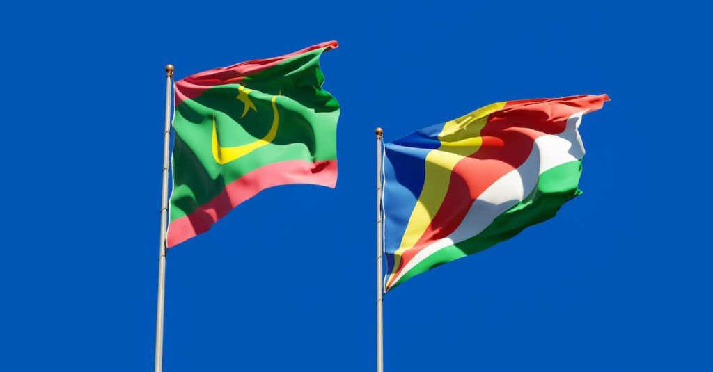 photo-of-mauritania-flag-and-seychelles-flag